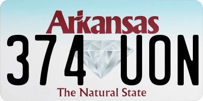 AR license plate 374UON