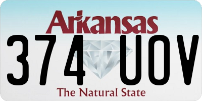 AR license plate 374UOV