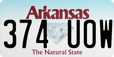 AR license plate 374UOW