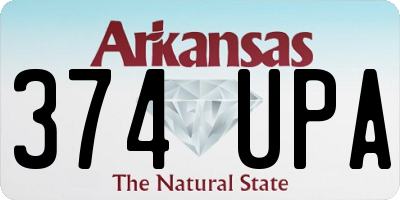 AR license plate 374UPA