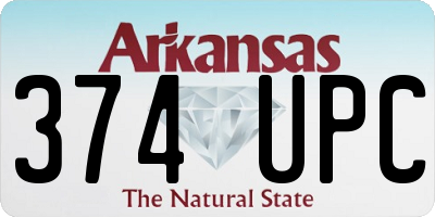 AR license plate 374UPC