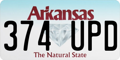 AR license plate 374UPD