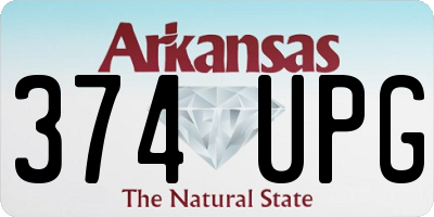 AR license plate 374UPG