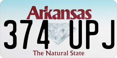 AR license plate 374UPJ