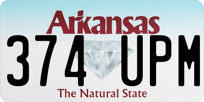 AR license plate 374UPM
