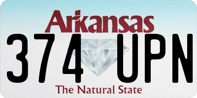 AR license plate 374UPN