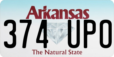 AR license plate 374UPO