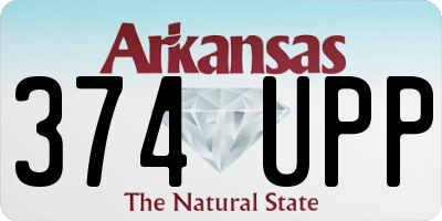 AR license plate 374UPP