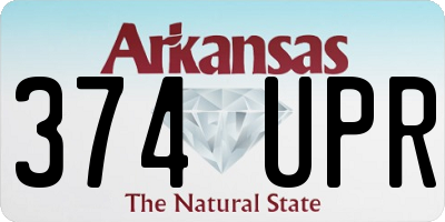 AR license plate 374UPR