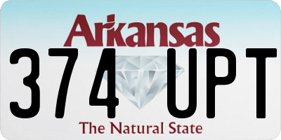 AR license plate 374UPT