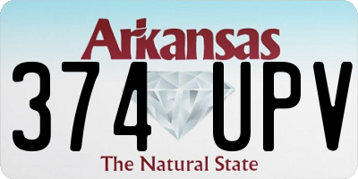 AR license plate 374UPV