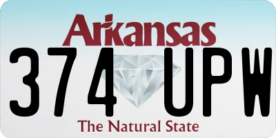 AR license plate 374UPW
