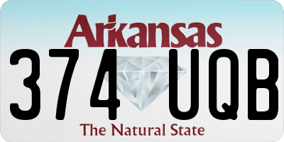 AR license plate 374UQB