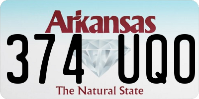 AR license plate 374UQO