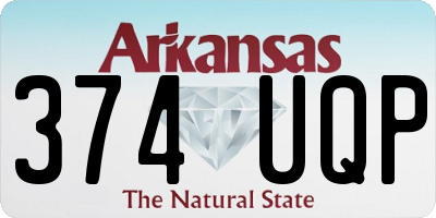 AR license plate 374UQP