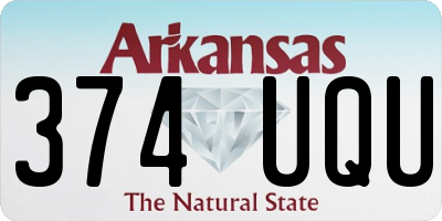 AR license plate 374UQU