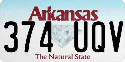 AR license plate 374UQV