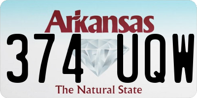 AR license plate 374UQW