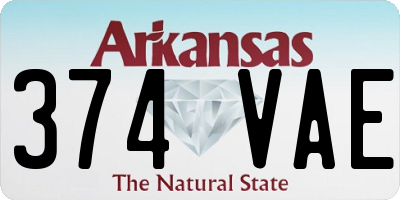 AR license plate 374VAE