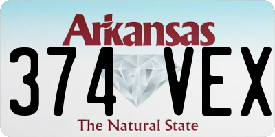 AR license plate 374VEX