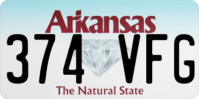 AR license plate 374VFG