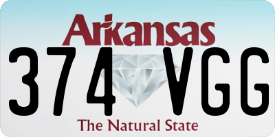 AR license plate 374VGG