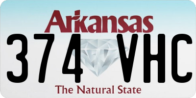 AR license plate 374VHC