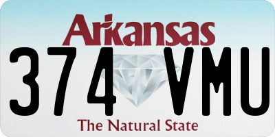 AR license plate 374VMU