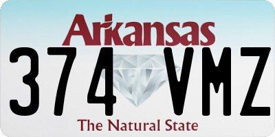 AR license plate 374VMZ