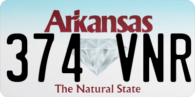 AR license plate 374VNR