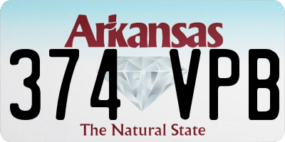 AR license plate 374VPB