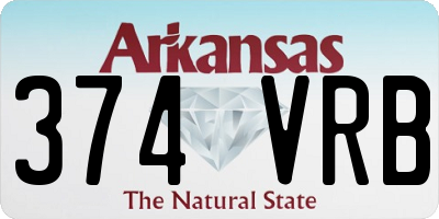 AR license plate 374VRB