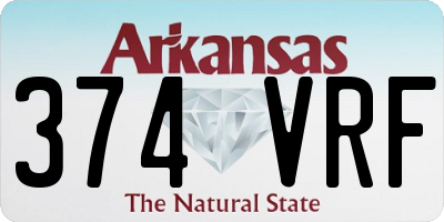 AR license plate 374VRF