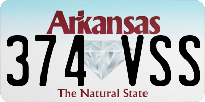 AR license plate 374VSS
