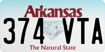 AR license plate 374VTA