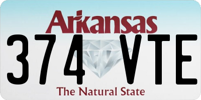 AR license plate 374VTE