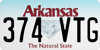 AR license plate 374VTG