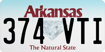 AR license plate 374VTI