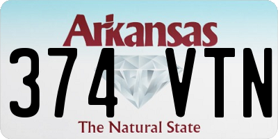AR license plate 374VTN