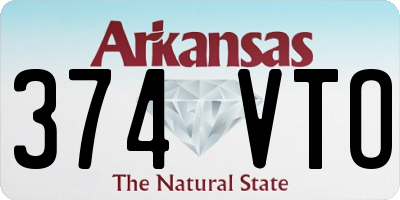 AR license plate 374VTO