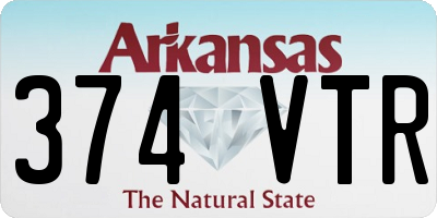 AR license plate 374VTR