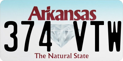 AR license plate 374VTW