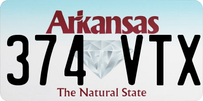 AR license plate 374VTX