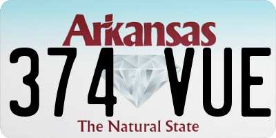 AR license plate 374VUE