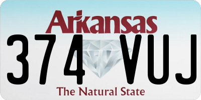 AR license plate 374VUJ