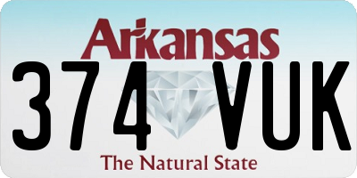 AR license plate 374VUK