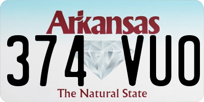 AR license plate 374VUO
