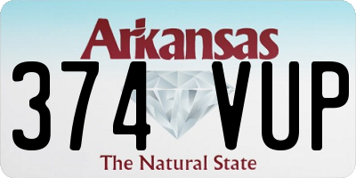 AR license plate 374VUP