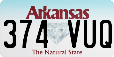 AR license plate 374VUQ