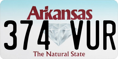 AR license plate 374VUR